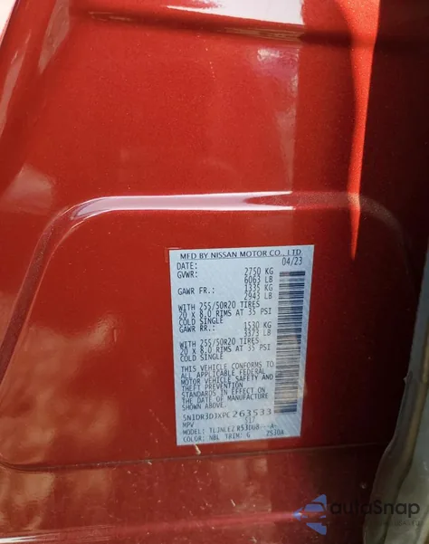 2023 Nissan Pathfinder Platinum from USA, damaged, VIN 5N1DR3DJXPC263533